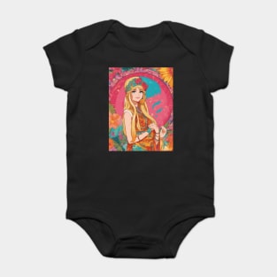 Anime Adventures  react anime girl bali style dress collorful Baby Bodysuit